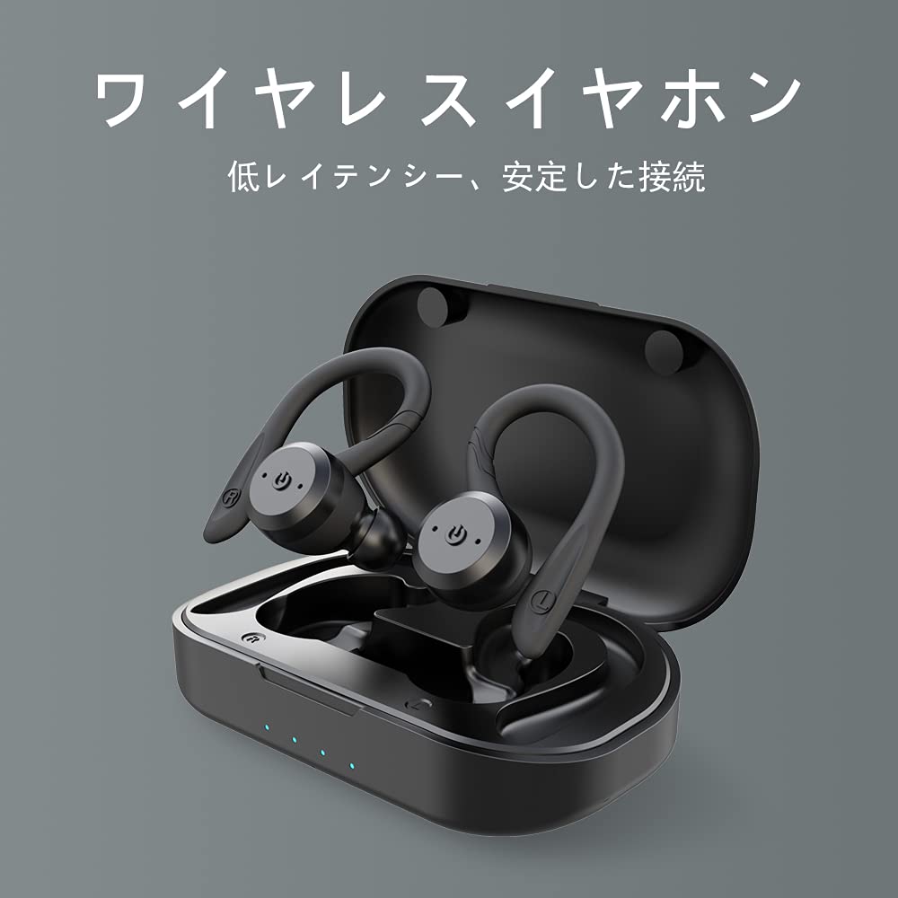 VOSON Sports Wireless Over Ear Earbuds Bluetooth 5.1 IPX7 Waterproof in-Ear Stereo Headphones Physical Button Design Running Earphones with Ear Hooks…