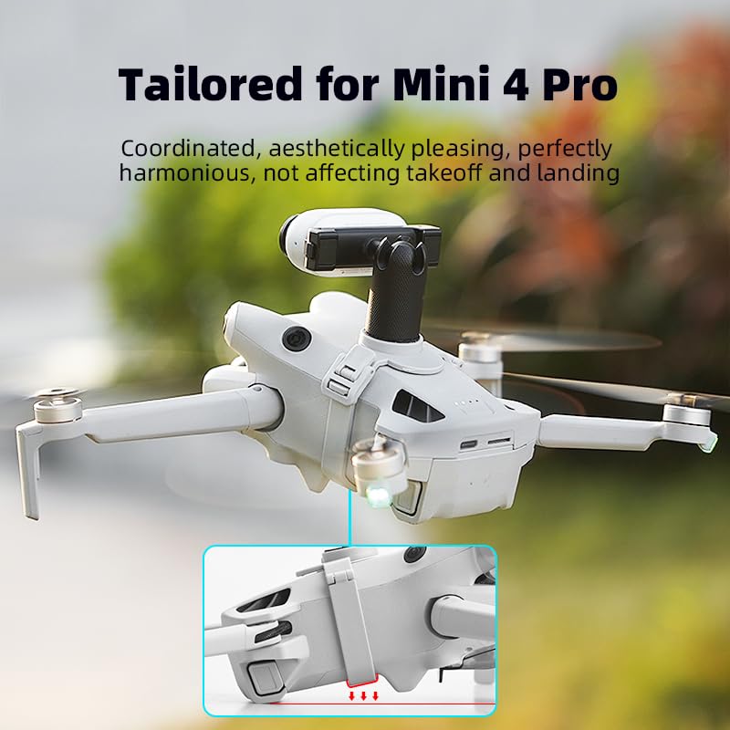 BTG DJI Mini 4 Pro Drone Action Camera Mount Holder for DJI OSMO Action 4 3/Pocket 3 2 /GoPro Series/Fimi Palm 1, 2 / Insta360 ONE X3 X2/ONE R/Night