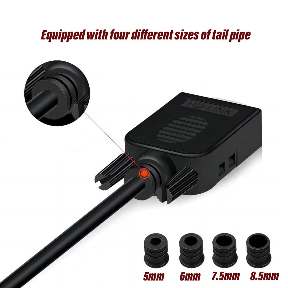 Willwewon 10Pcs VGA 3+9 Female Solderless Quick Connector?3 Row 15 Pin HDB15 Terminal Adapter Compatible with VGA 3+9/3+7/3+6/3+5/3+4/3+2