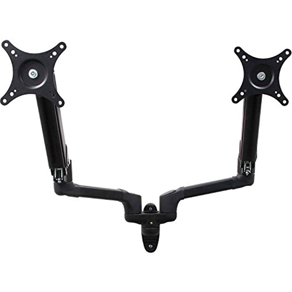 Pegasus Dual LCD/LED Monitor Full Aluminum Gas Spring Arms Height Adjustable Universal 2 Screen Wall Mount