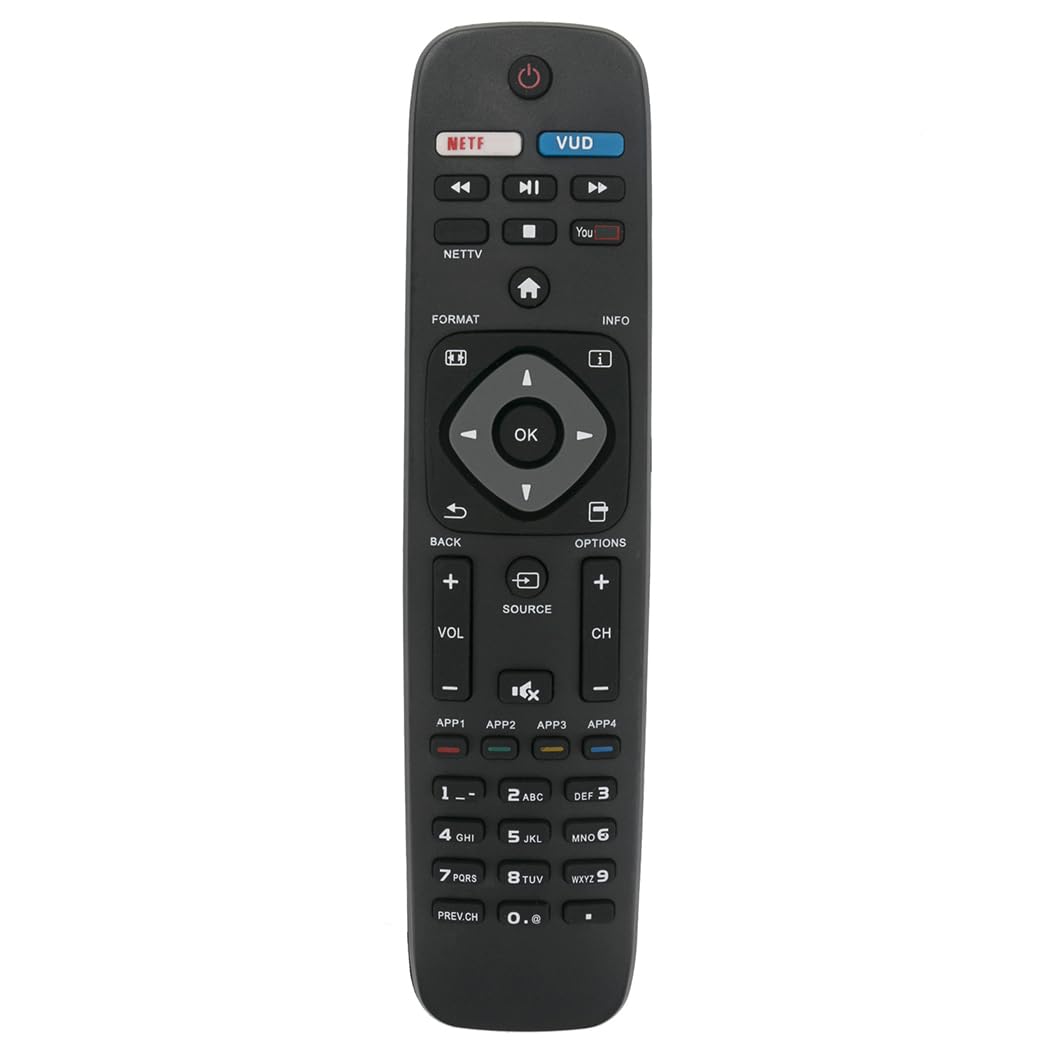 New Replace Remote Applicable for Philips TV 28PFL4609/F7 28PFL4909/F7 32PFL4609/F7 32PFL4909/F7 40PFL4609/F7 40PFL4909/F7 43PFL4609/F7 43PFL4909/F7