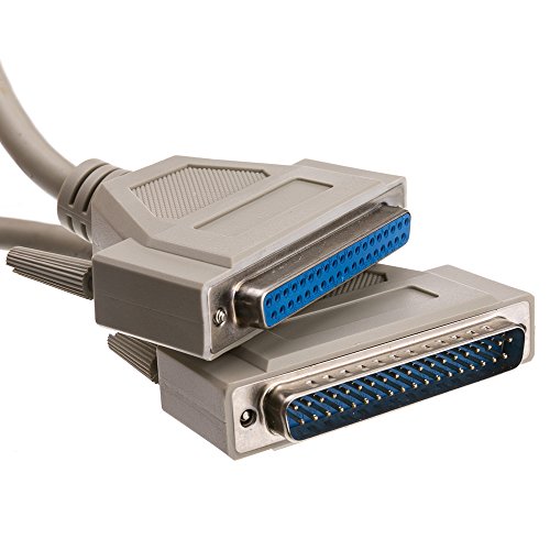 CableWholesale 10 feet Serial Extension Cable, DB37 Male to DB37 Female, 37 Conductor, 1:1, Beige, Serial Extender for Printer, PC, Networks, DB37