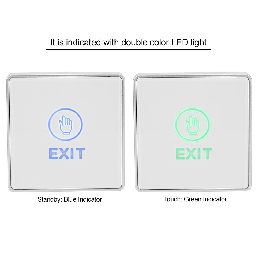 Door Access Switch Control System Touch Door Exit Button with Light Touch Sensor Home Security Unlock Exit Button Widely Used in Doors, exits, Gates