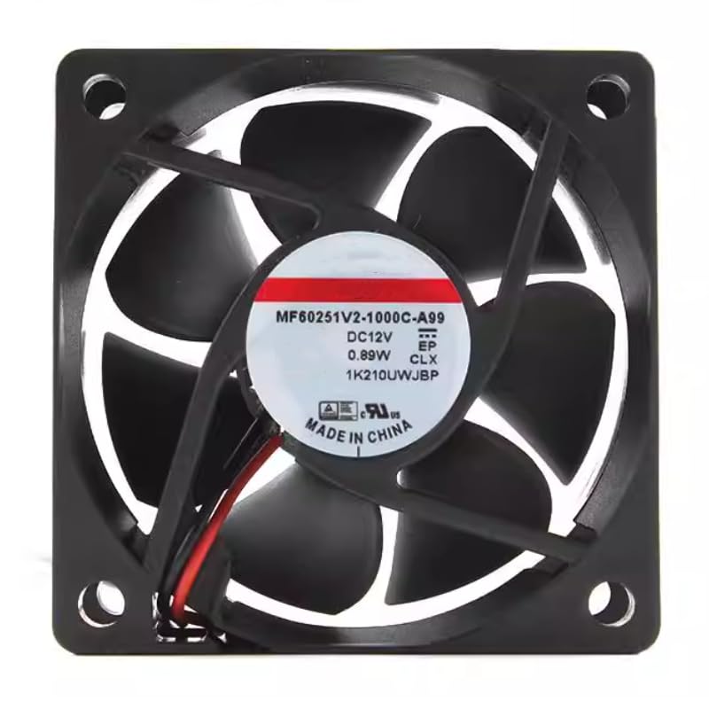 MF60251V2-1000C-A99 DC 12V 0.89W 60x60x25mm 2-Wire Cooling Fan