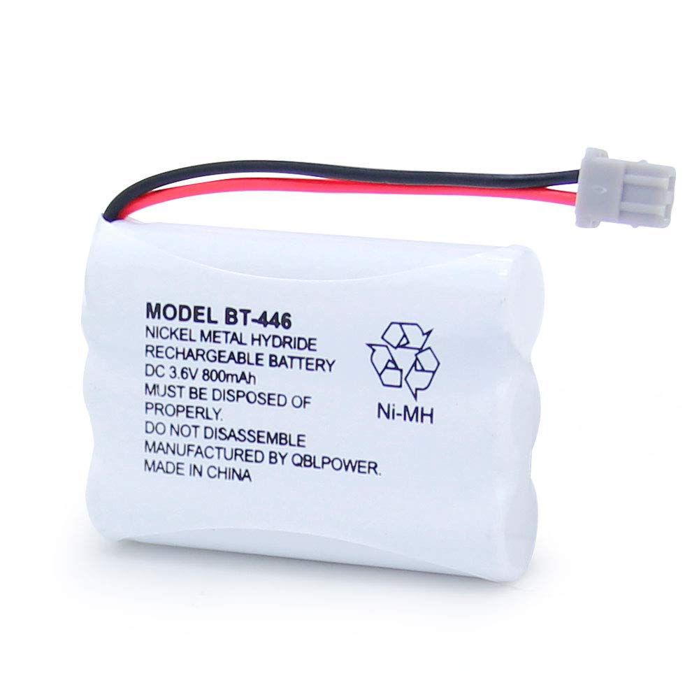 QBLPOWER BT446 BT-446 Cordless Phone Battery Rechargeable Compatible with Uniden BBTY0503001 BT-1004 BT-1005 GE-TL26402 BT-504 CPH-488B 3.6V 800mAh (2