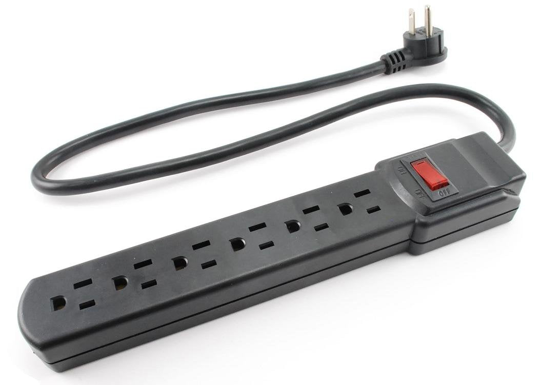6 Outlet Surge Strip, Horizontal, 90 Joules, 24in (2 ft.) Cable