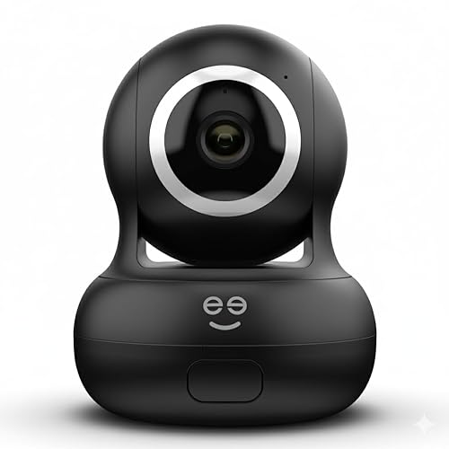 Geeni Sentinel Smart 2K Indoor Security Camera with Auto-Tracking - Dual-Band 2.4GHz & 5GHz WiFi, 2K HD Video, App & Voice Control, Motion Detection
