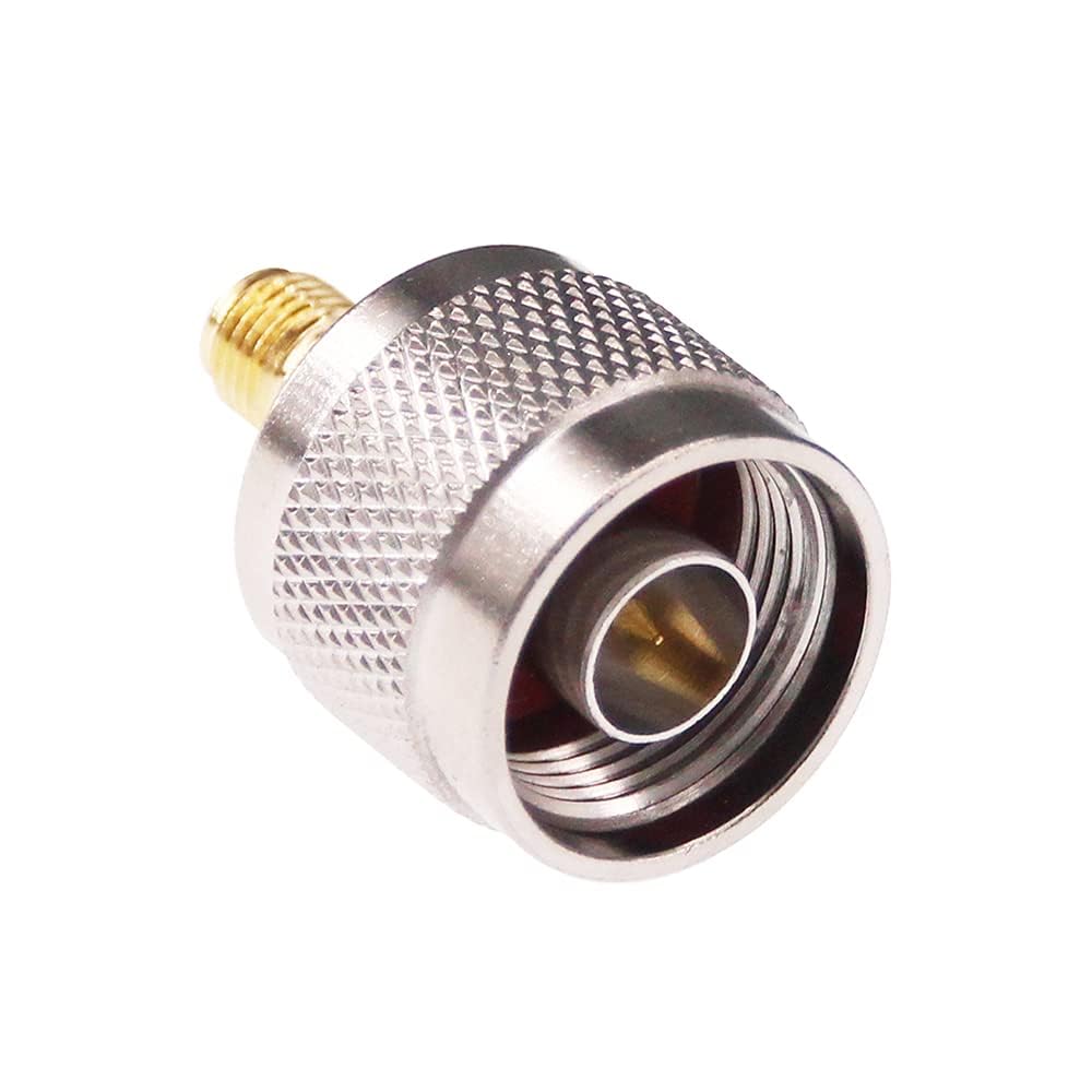 RFaha 2pcs N Male to SMA Female RF Coax Adapter N to SMA Coaxial Connector(F41-2)