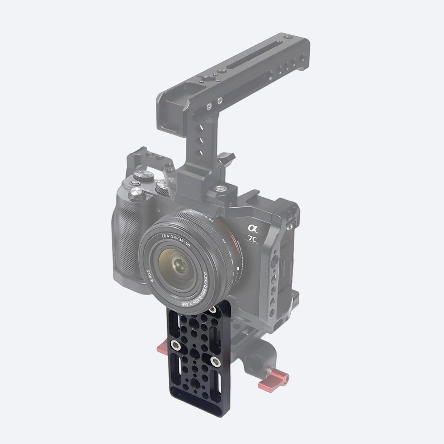 DINESK Camera Cheese Plate with 1/4" and 3/8" Threaded Holes,Extension Switching Mounting Plate for Cameras,Tripod and Other Photography Accessories