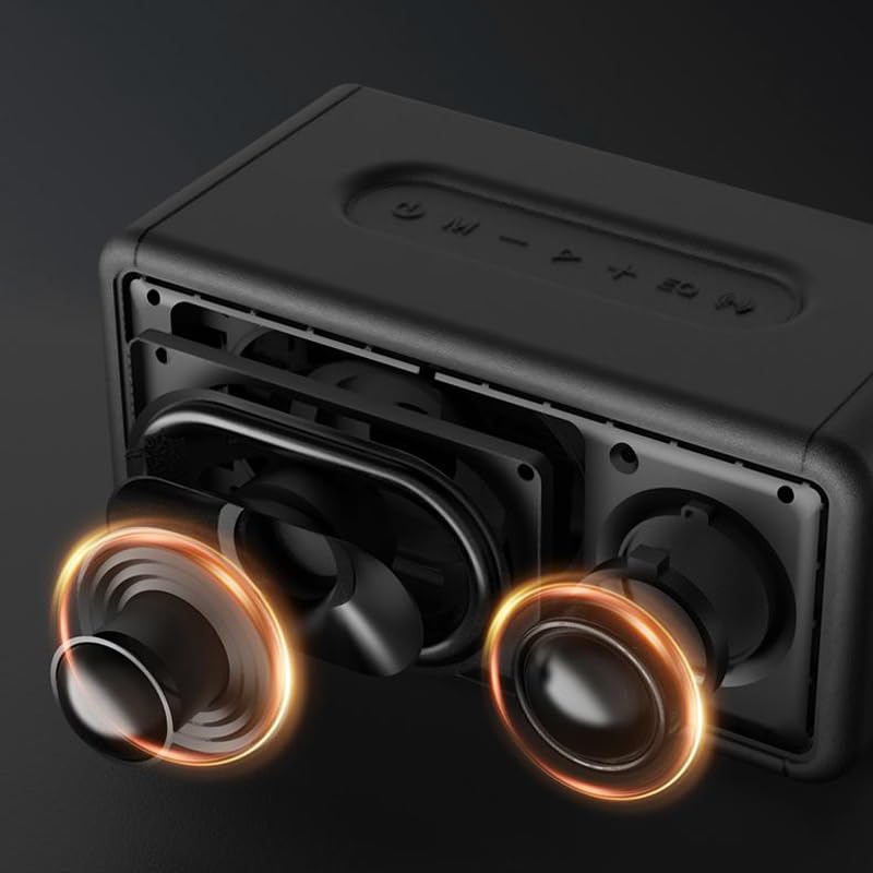 KATPOSIN Portable Bluetooth Speaker, IPX6 Waterproof, TWS, 30W Speakers, Bluetooth 5.3, with MIC Support for Call Function, TF/USB/AUX Playback