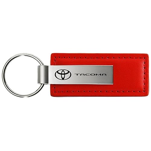 AU-TOMOTIVE GOLD, INC. Officially Licensed Red Leather Key Fob for Toyota Tacoma