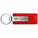 AU-TOMOTIVE GOLD, INC. Officially Licensed Red Leather Key Fob for Toyota Tacoma