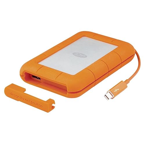 LaCie Rugged Thunderbolt USB 3.0 1TB External Hard Drive Portable HDD (STEV1000400)