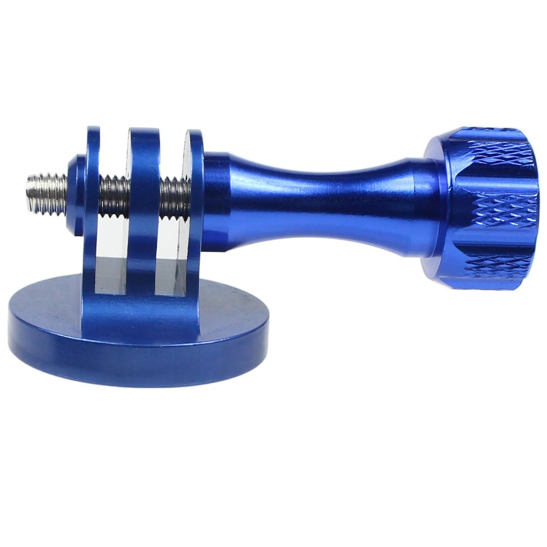 NovelGoal CNC Aluminium Small Tripod Mount Adapter with Thread Screw for HD Hero 13 9 8 7 6 5 4 Session 2 3 Action Cameras (Blue Set)