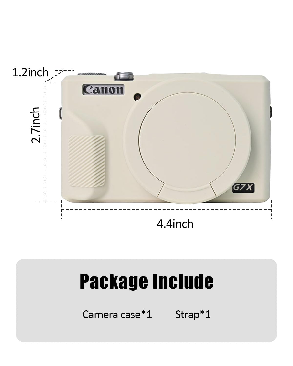 EONORY Camera Case for G7X Mark III Camera, Anti-Scratch Slim Fit Soft Sleeve, Silicone Protective Cover with Removable Lens Cover and Strap Wrist