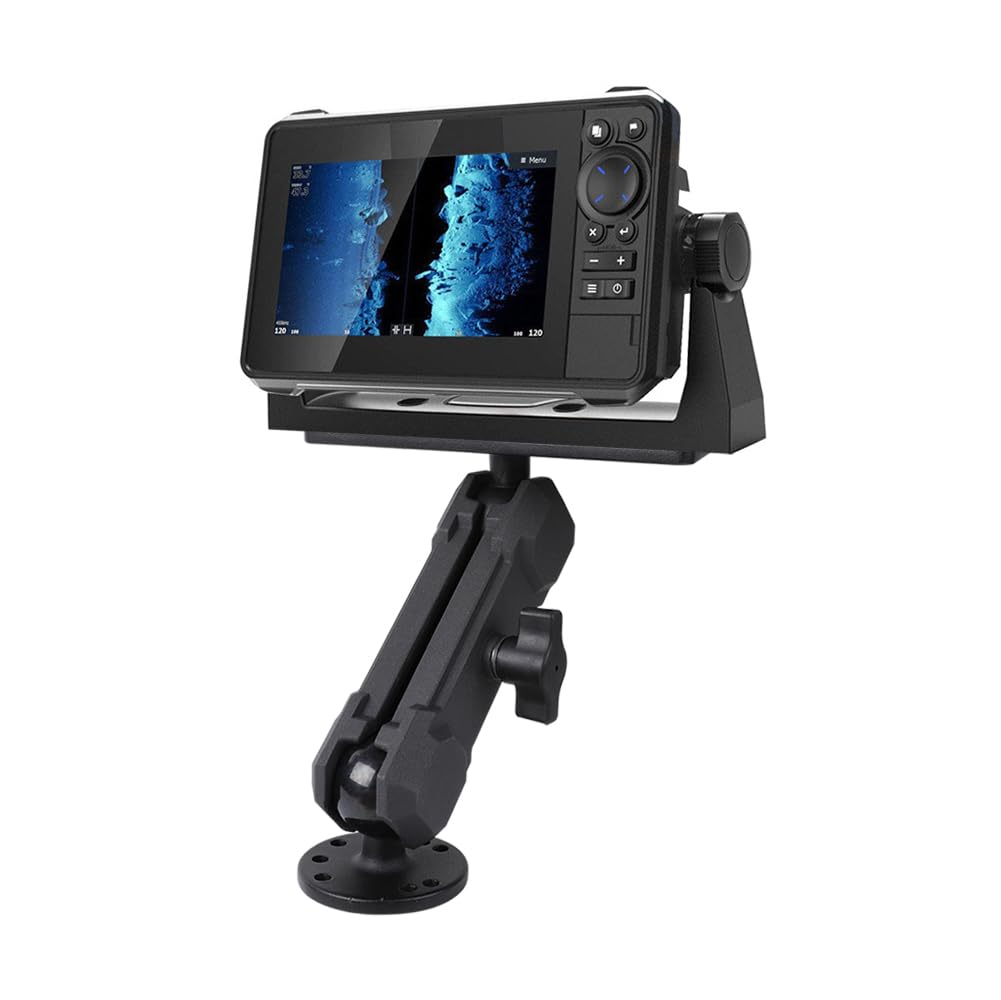 Aluminum Alloy Fish Finder Mount with C Size 1.5" / 38mm Ball, 5.9" Arm Marine Electronic Mount Compatible with Garmin,Humminbird, Lowrance and More