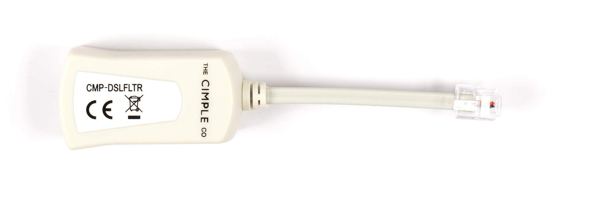 THE CIMPLE CO 2 Wire, 1 Line DSL Filter - for Removing Noise and Other Problems from DSL Related Phone Lines - 5 Pack