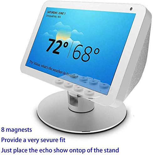 Echo Show 8 Adjustable Stand, Stand for Amazon Echo Show 8, Horizontal 360 Rotation Longitudinal Angle Change Echo Show 8 View White MY012-02