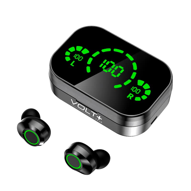 VOLT+ Plus TECH Wireless V5.3 LED Pro Earbuds Compatible with Microsoft Surface Book 2/Book 3/Pro X/Go 2/Pro 7 IPX3 Water & Sweatproof/Noise…
