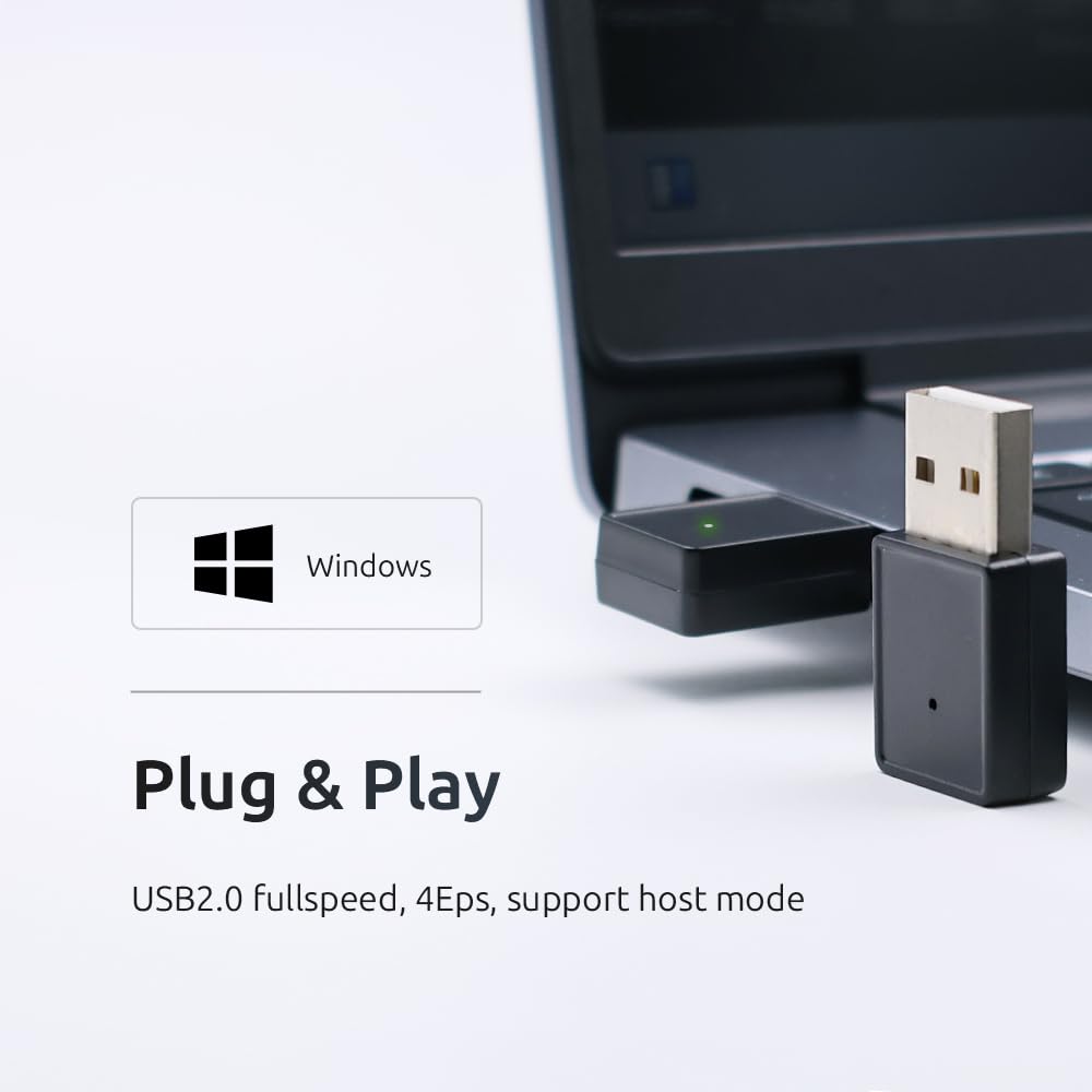 Feasycom FSC-BP101Y Classical/BLE BT5.2 Dual-Mode Dongle 2.4GHz Transceiver Mini Windows USB Bluetooth Adapter