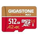 ?5-Years Data Recovery? GIGASTONE 512GB Micro SD Card, 4K Camera Pro MAX, Compatible with Gopro, Dash Cam, DJI, Drone, Security Camera, Speed Up