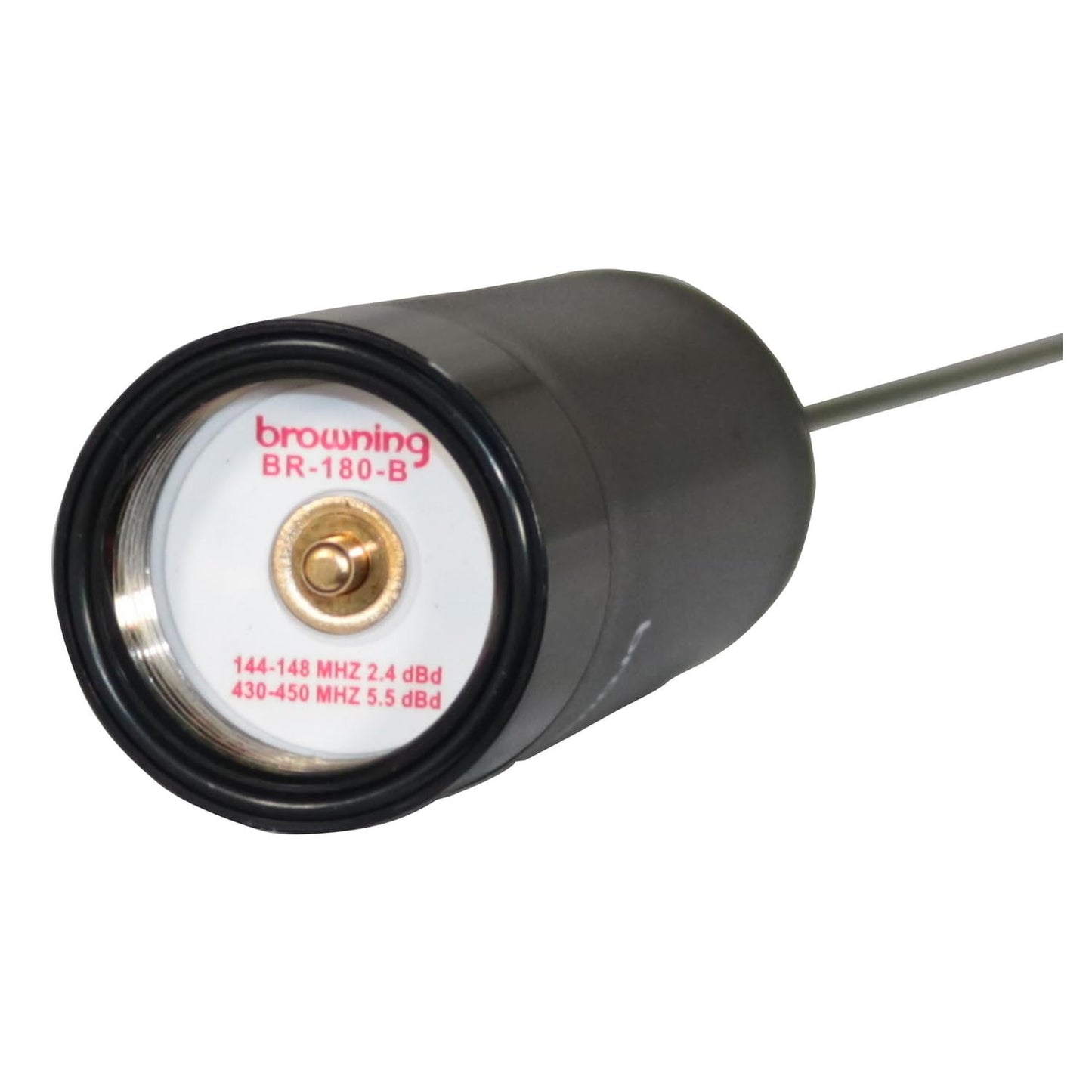 Browning® Amateur Dual-Band 144 to 148 MHz/430 to 450 MHz Pretuned NMO Antenna (Black/Chrome)