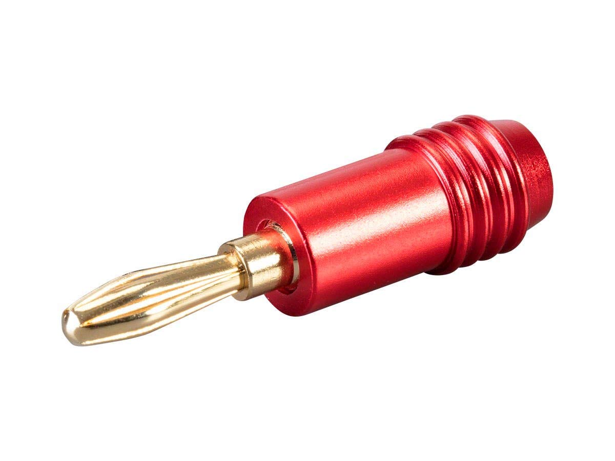 Monoprice Speaker Banana Plug - 2 Pair, 24k Gold Plated, Black/Red - Affinity Series