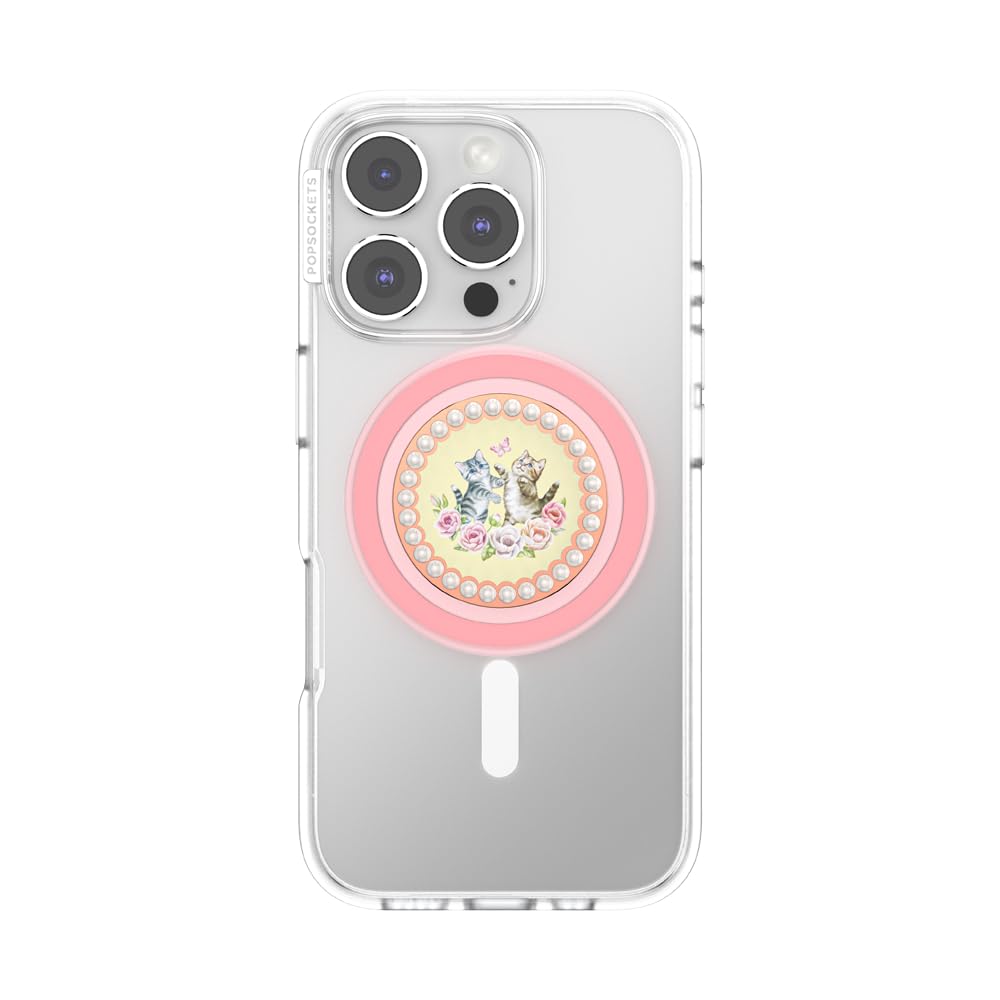PopSockets Phone Grip for MagSafe, Magnetic Holder, Phone Stand, Cat - Kitty Cameo