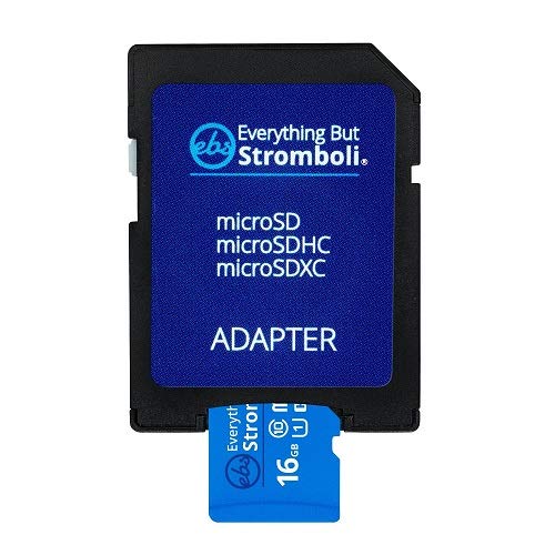 Everything But Stromboli 16GB MicroSD Memory Card for Kids Camera Class 10 U1 UHS-1 SDHC 16G Micro SD Card with Adapter