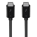 Belkin Thunderbolt 3 Cable (USB-C to USB-C), 100 Watts (1.6 Feet/ 0.5 Meters) - F2CD084bt0.5MBK, black