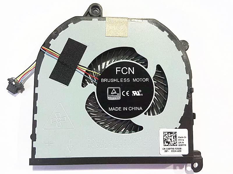 Fleshy Leaf New CPU+GPU Cooling Fan Replacement for Dell XPS 15 9570 Precision 5520 5530 M5520 M5530 Series 008YY9 0TK9J1 TK9J1 08YY9
