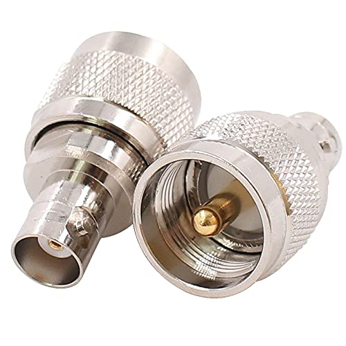 exgoofit BNC Female to SO239 Male Adapter 4pcs RF Coaxial Coax Connector PL-259 PL259 Cable