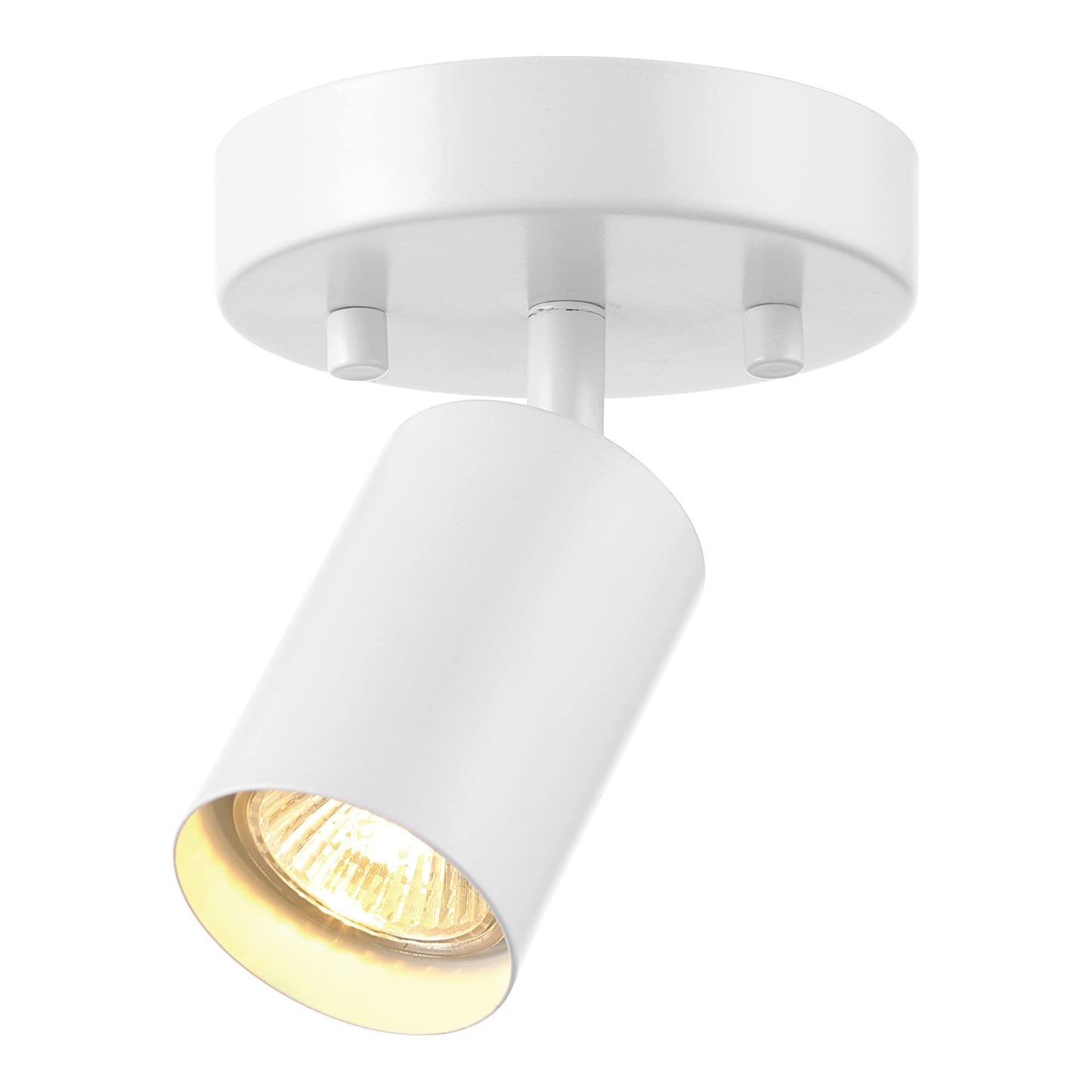 Globe Electric 1-Light Track Spotlight, Matte White, Pivoting Head, Dimmable, 57499