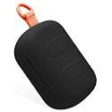 Geiomoo Silicone Case for Skullcandy Dime 3, Protective Cover with Carabiner (Black)