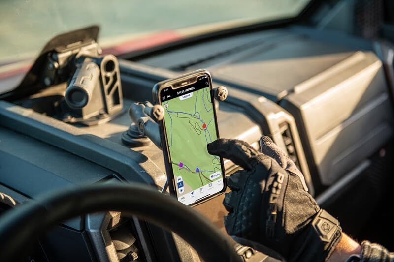Polaris RAM Phone Mount, Dashboard-Mounted, Fits Devices Up to 3.25" Wide with Case, for Xpedition ADV & XP Models, OEM Part 2890545