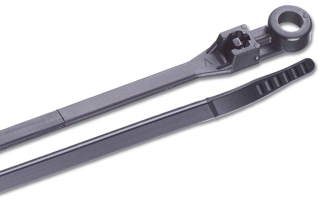 Ancor 199245 Cable Tie, Mounting, 4", Black, 25pc