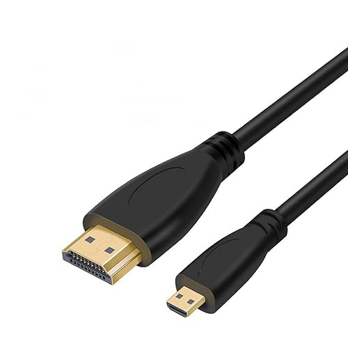 Tobysome Micro HDMI to HDMI Cable Cord Compatible with GoPro Hero 7 6 5 4, Raspberry Pi 4, Sony A6000 A6300, Nikon D750 D800 D7100 D7200 D5300, Yoga