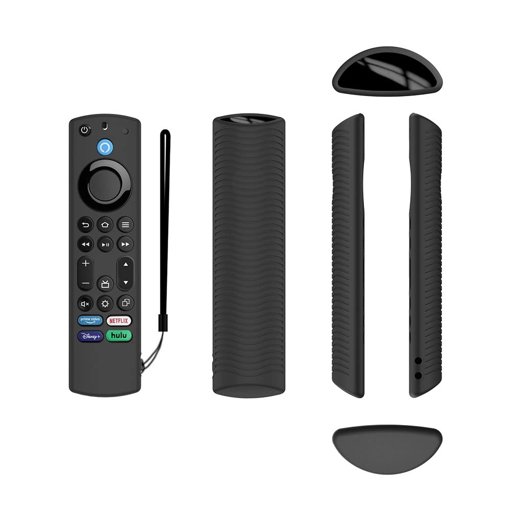 Voice Remote Cover, Silicone Remote Case Compatible with Insignia Firetv Omni Series or TV 4-Series, Lightweight Anti Slip Shockproof Remote Cover