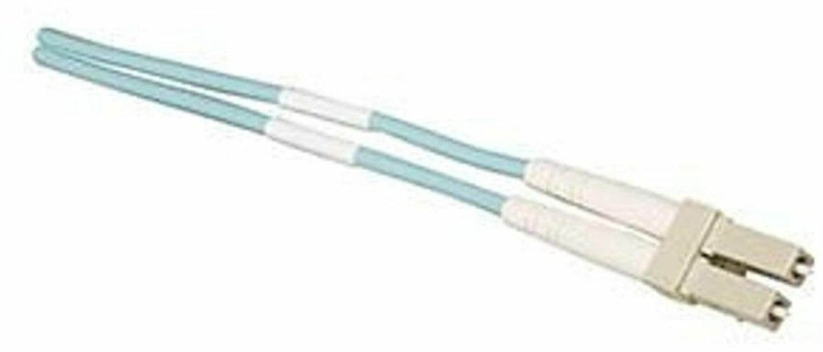 Allen Tel GBLC2-D4-10 Fiber Optic Cable Assembly Patch Cord, LC To LC, Duplex Cable, Multimode Fiber, 10-Meter Length, Aqua Jacket
