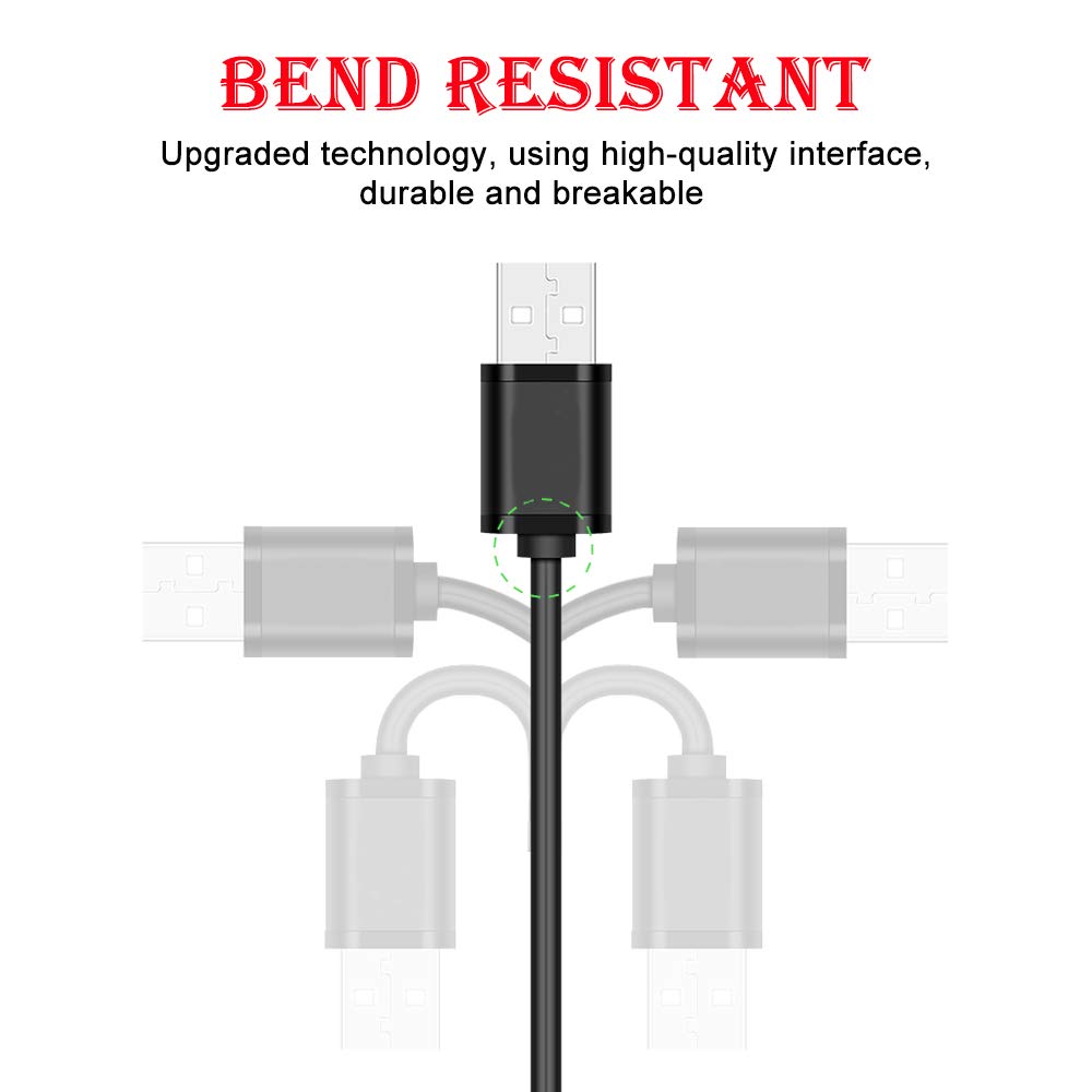 MEROM Universal 5V DC Power Cable, USB to DC 5.5x2.1mm Charging Cord Plug with 8 Connector Tips(5.5x2.5, 4.8x1.7, 4.0x1.7, 3.5x1.35, 2.5x0.7, Micro