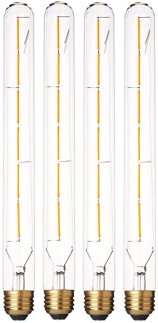 VCTC Lighting T300 6W Dimmable Led Edison Light Bulb T10(T30) Long Tubular Antique LED Filament Light,60 Watt Equivalent,4000K Daylight White,E26