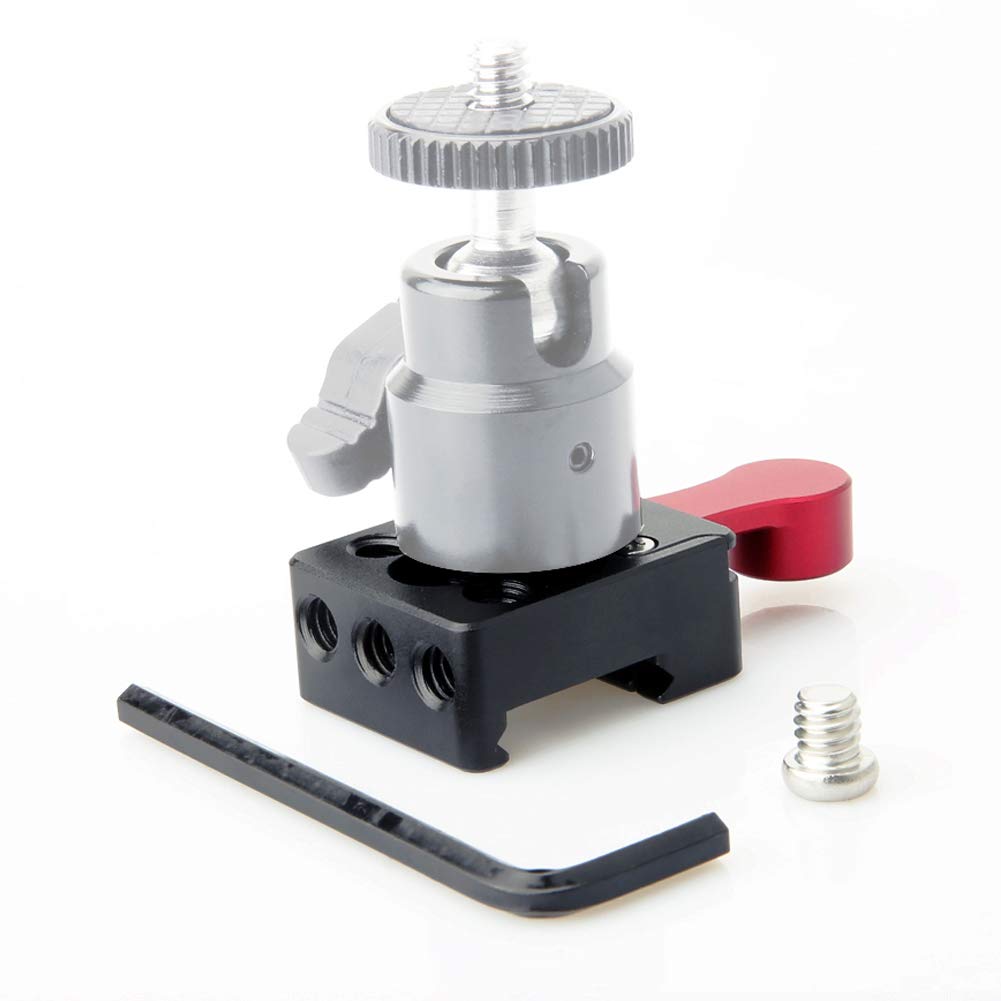 NICEYRIG Quick Release NATO Lock Clamp with 1/4'' 3/8'' Thread for NATO Rail Ball Head Friction Arm- 024