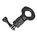 NovelGoal Motorcycle Handlebar Clip Holder 1/4 Screw Bicycle Bike Seatpost Clamp Compatible with Go-pro 11 ONE Action Camera Accessories (Black Set)