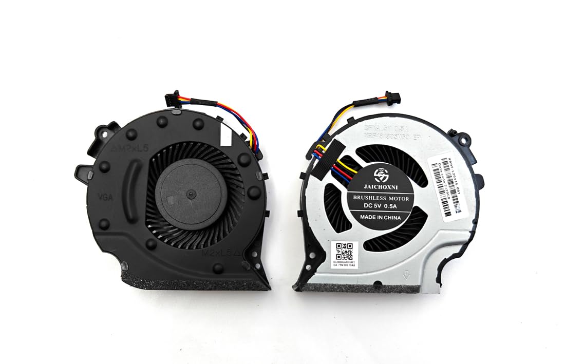 Replacement CPU and GPU Fan for HP Pavilion 15-CX 15-CX0020NR 15-CX0030NR 15-CX0040NR 15-CX0042NR 15-CX0045NR 15-CX0049NR 15-CX0056WM 15-CX0058WM