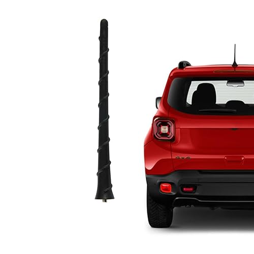 8 Inch Radio Antenna for 2015-2022 Jeep Renegade & 2016-2019 Fiat 500, 500L | Car Wash Proof, Flexible Rubber Antenna Mast | Durable Car Radio Antenna