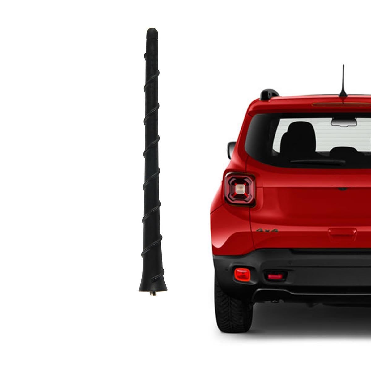 8 Inch Radio Antenna for 2015-2022 Jeep Renegade & 2016-2019 Fiat 500, 500L | Car Wash Proof, Flexible Rubber Antenna Mast | Durable Car Radio Antenna