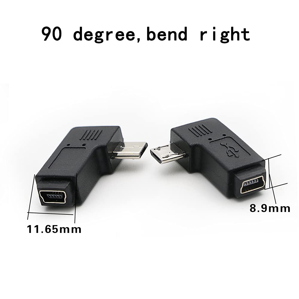 rgzhihuifz USB Micro to Mini Adapter, 3-Pack, Black