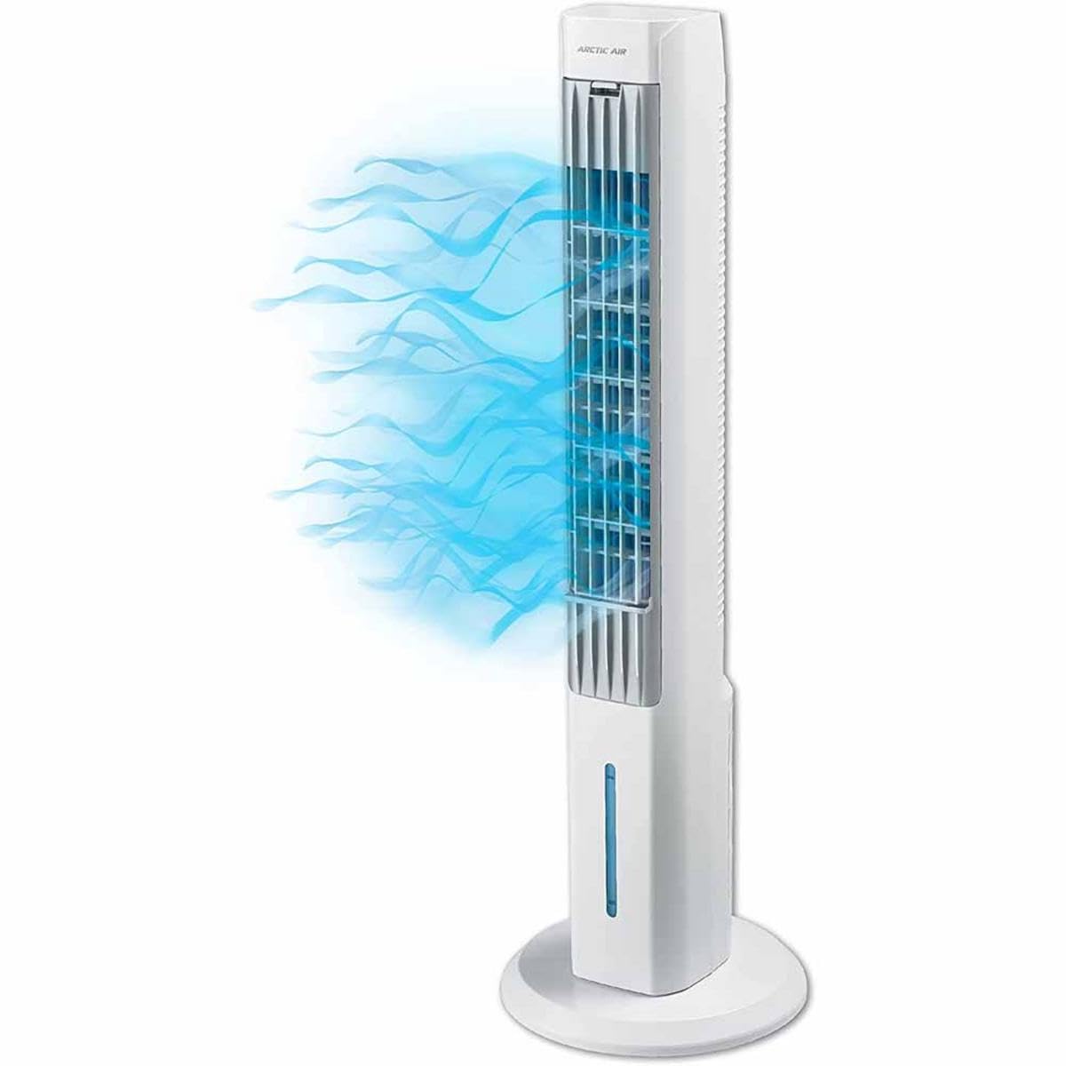 Arctic Air Tower+ Indoor Evaporative Cooler with Oscillating and Quiet Fan Function, Auto-Off Timer, 4 Fan Speeds, LED Night Light, 16-Hour Cooling