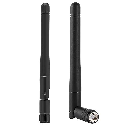 2Pcs Dual Band 3dBi WiFi Antenna 2.4GHz 5GHz 5.8GHz RP-SMA Male Bluetooth Antenna for USB Adapter Camera Video Surveillance Monitor PC Computer WiFi