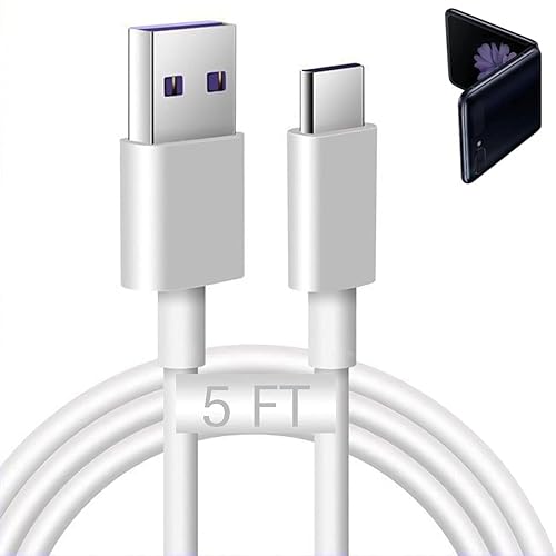 USB C Charger Cable for Samsung Galaxy Z Flip 7, 7FE, 6, 5, 4, 3, 2, Samsung Galaxy Z Fold 7, 6, 5, 4, 3, 2 Android Phone Car Power Charging Cord